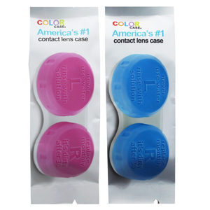 Color Case 1 Pack Contact Lense Case in Sleeve in PDQ Display