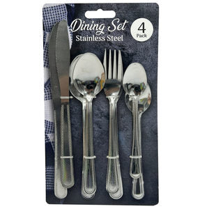 4 Pack Stainless Steel Dining Utensil Set