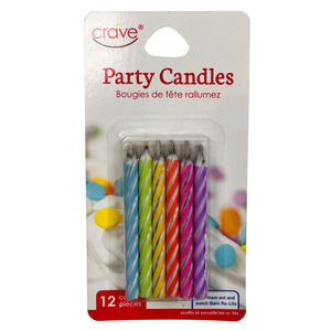 Crave 12 Pack Relighting Party Candles
