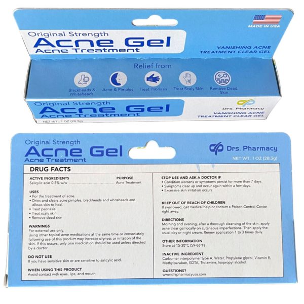 Drs. Pharmacy 1oz Original Strength Acne Clear Gel Treatment