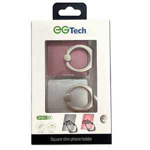 EG Tech 2 Pack Square Adhesive Cell Phone Ring Grip and Stand