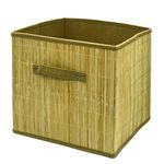 12" x 12" Collapsible Plain Bamboo Storage Basket